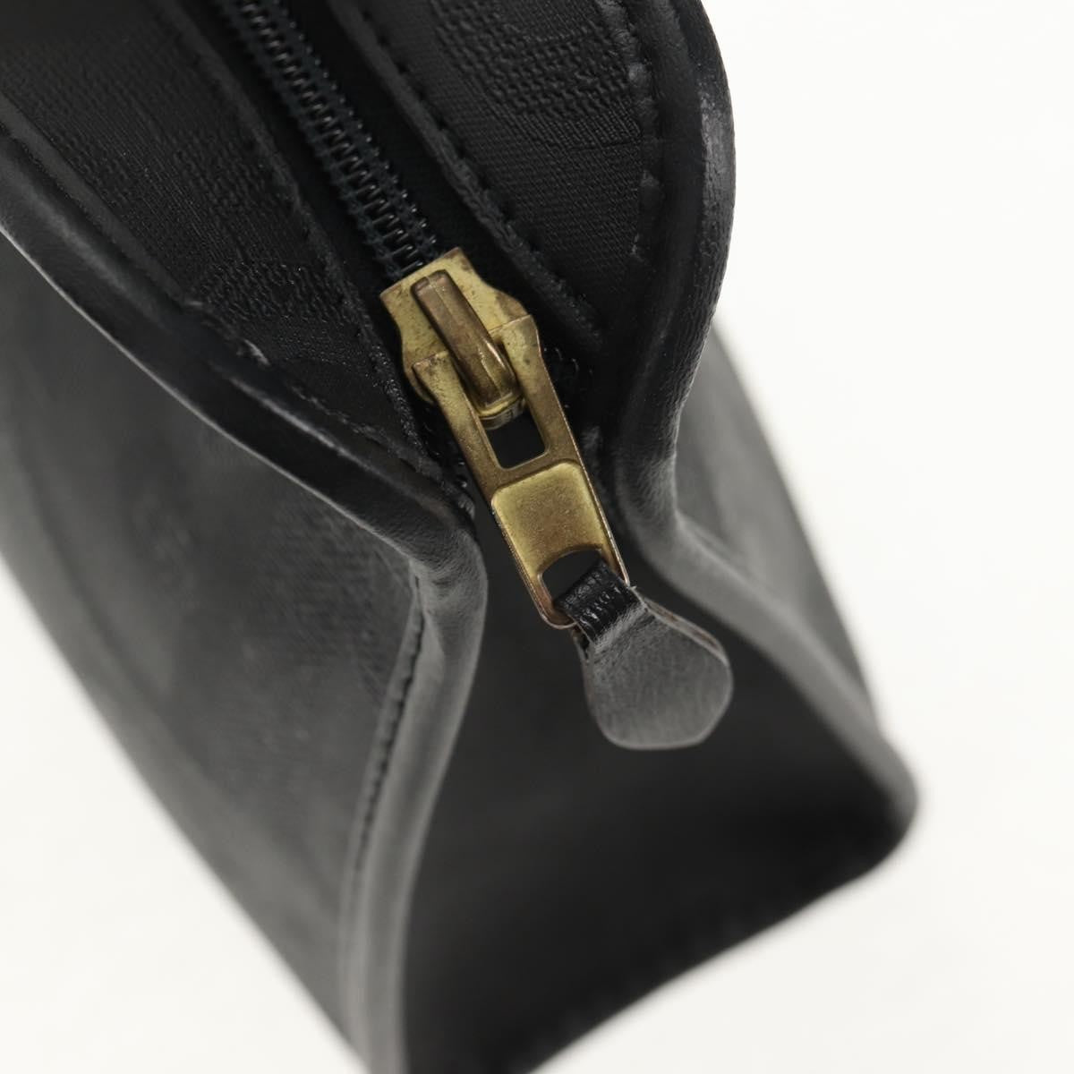 Christian Dior Vintage Trotter Pouch Diorissimo Canvas Black Pvc Clutche & Pouche Bag (Pre-Owned)