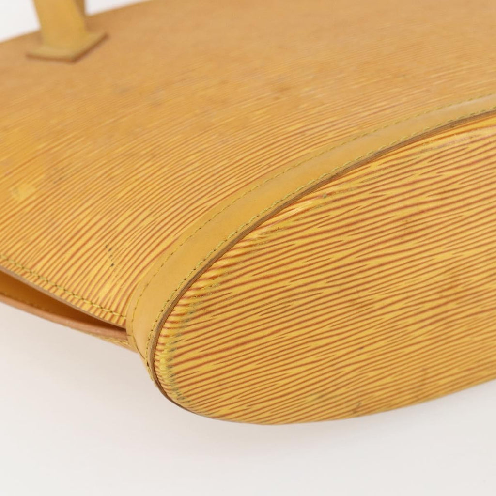 Louis Vuitton Saint Jacques Handbag Epi Leather Yellow Leather Handbag