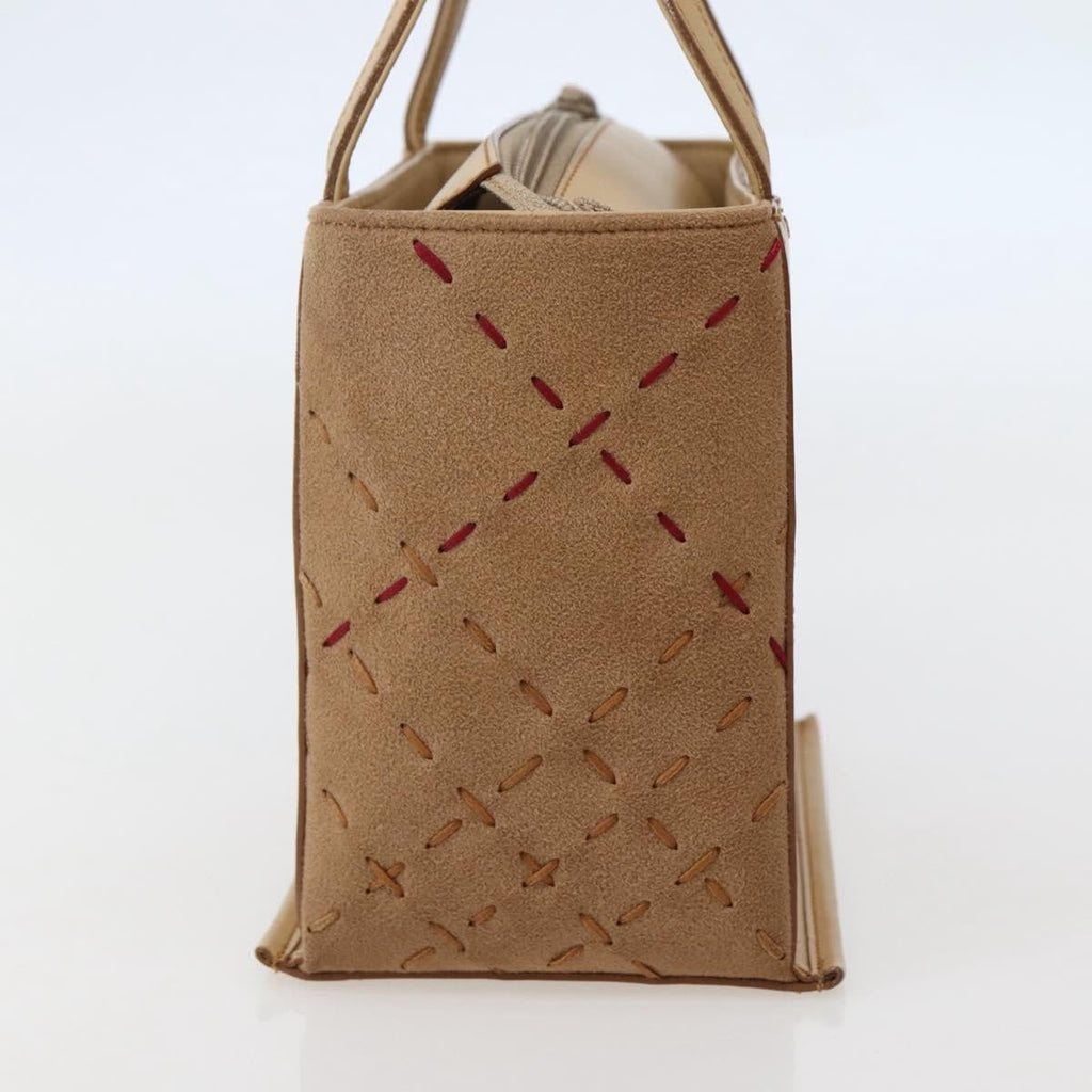 Burberry Vintage Handbag Leather Beige Leather Handbag