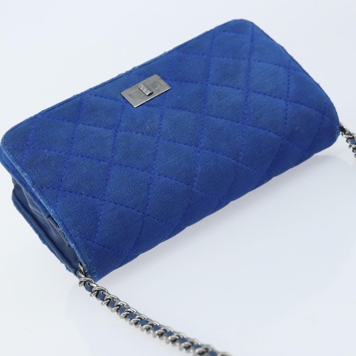 Chanel Wallet On Chain Canvas Navy Canvas Shoulder Bag Bag