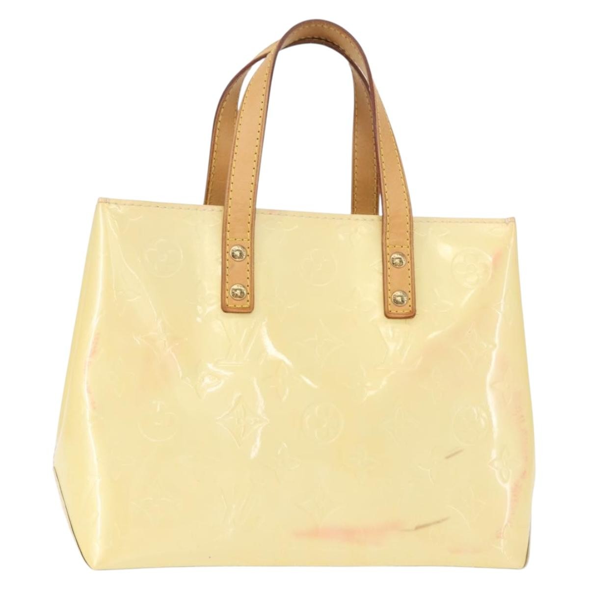 Louis Vuitton Reade Handbag Monogram Vernis Beige Patent_Leather Tote Bag