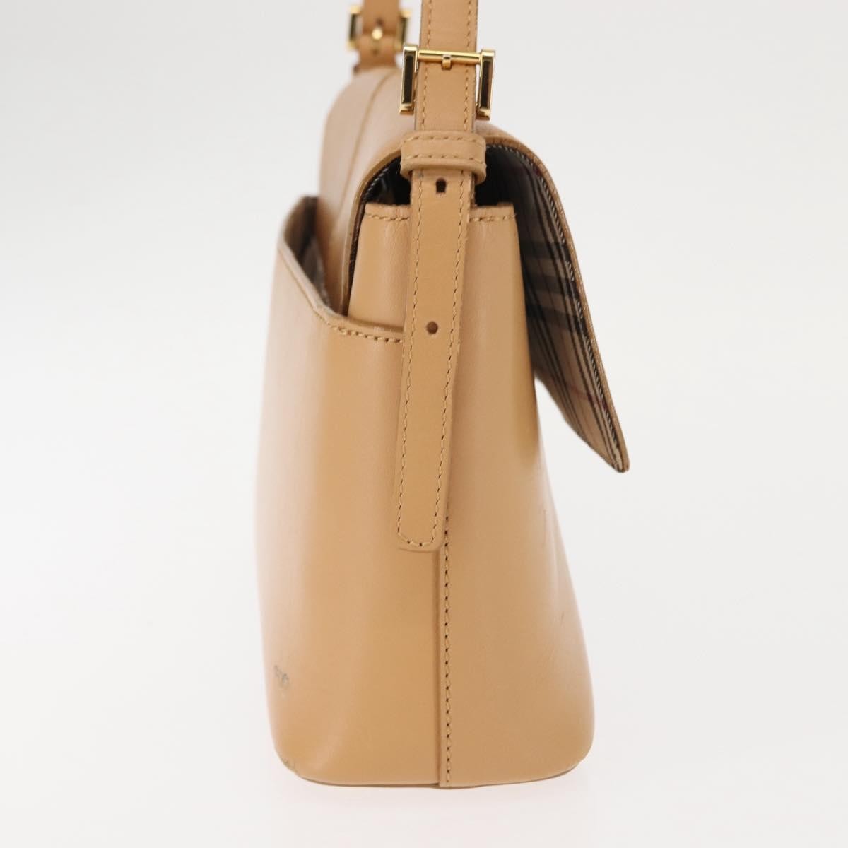 Burberry Shoulder Bag Leather Beige Leather Shoulder Bag