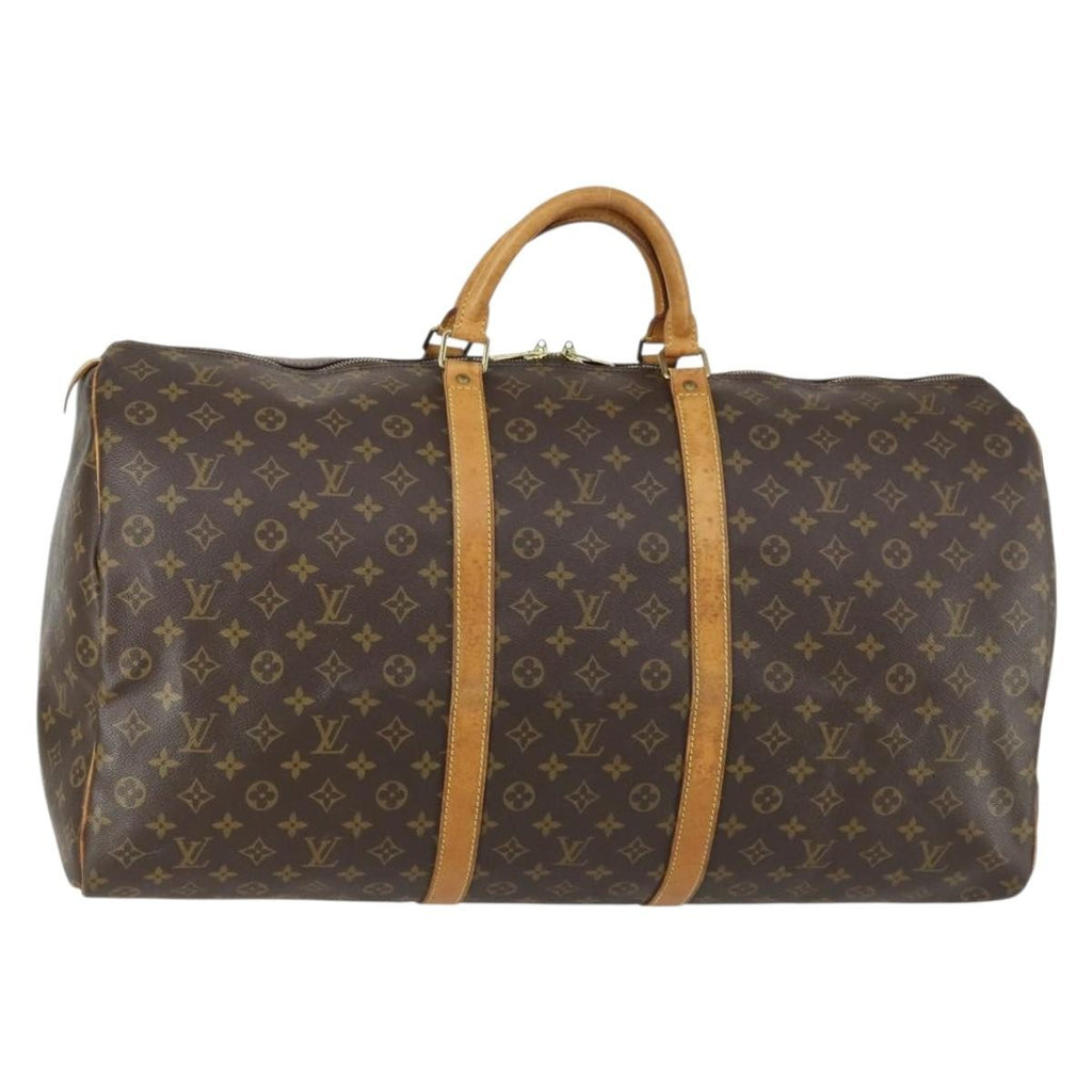 Louis Vuitton Keepall Bag Monogram Canvas Brown Canvas Travel Bag