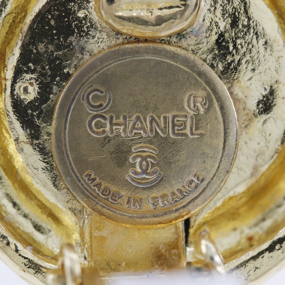 Chanel Vintage Cc Clip-On Earrings Metal Gold Gold_Plated Earrings Jewelry