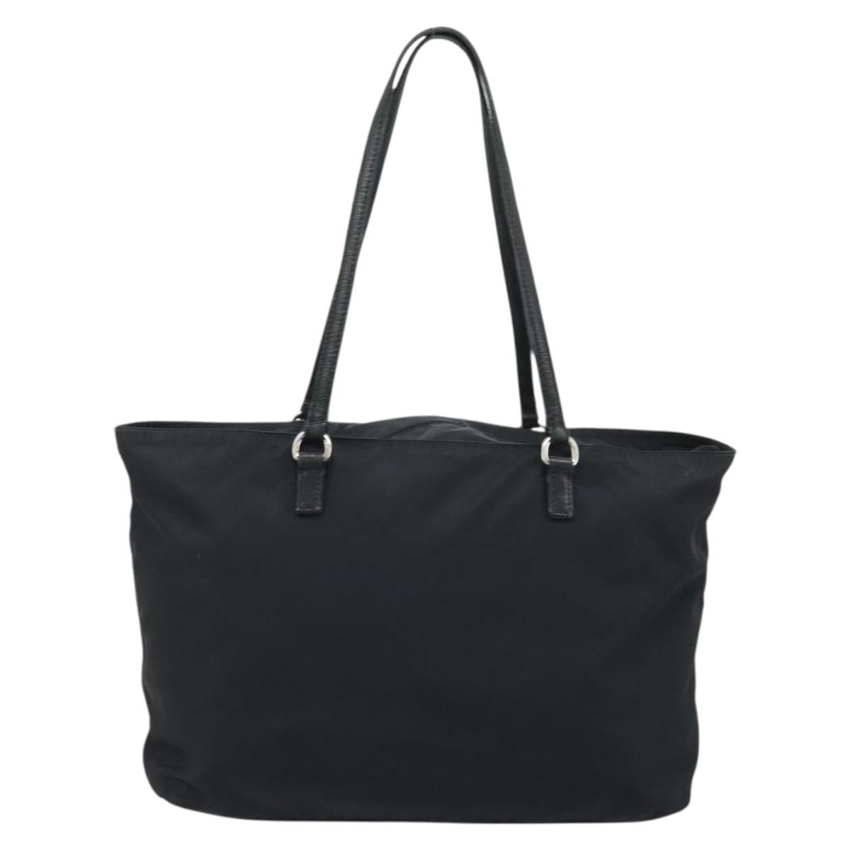 Prada Vintage Zip Tote Tessuto Black Nylon Tote Bag Bag