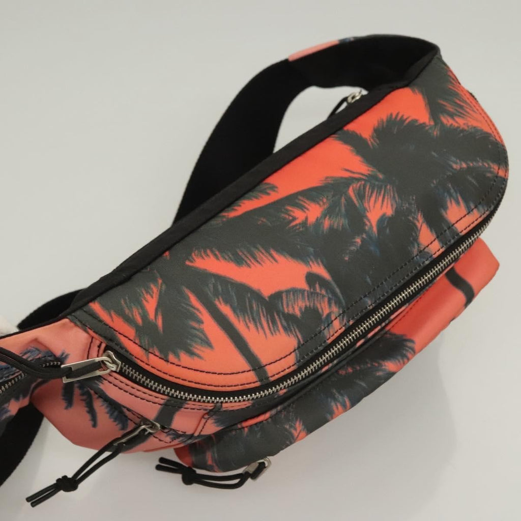 Saint Laurent Front Pocket Waist Bag Printed Nylon Pink Nylon Shoulder Bag Bag (Pre-Owned)