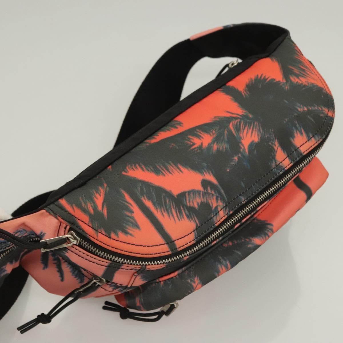 Saint Laurent Front Pocket Waist Bag Printed Nylon Pink Nylon Shoulder Bag Bag (Pre-Owned)