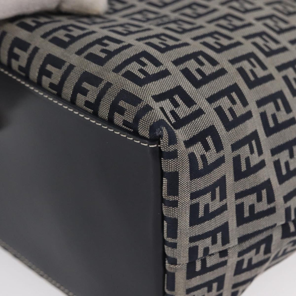 Fendi Shopping Tote Zucchino Canvas Navy Canvas Tote Bag Bag