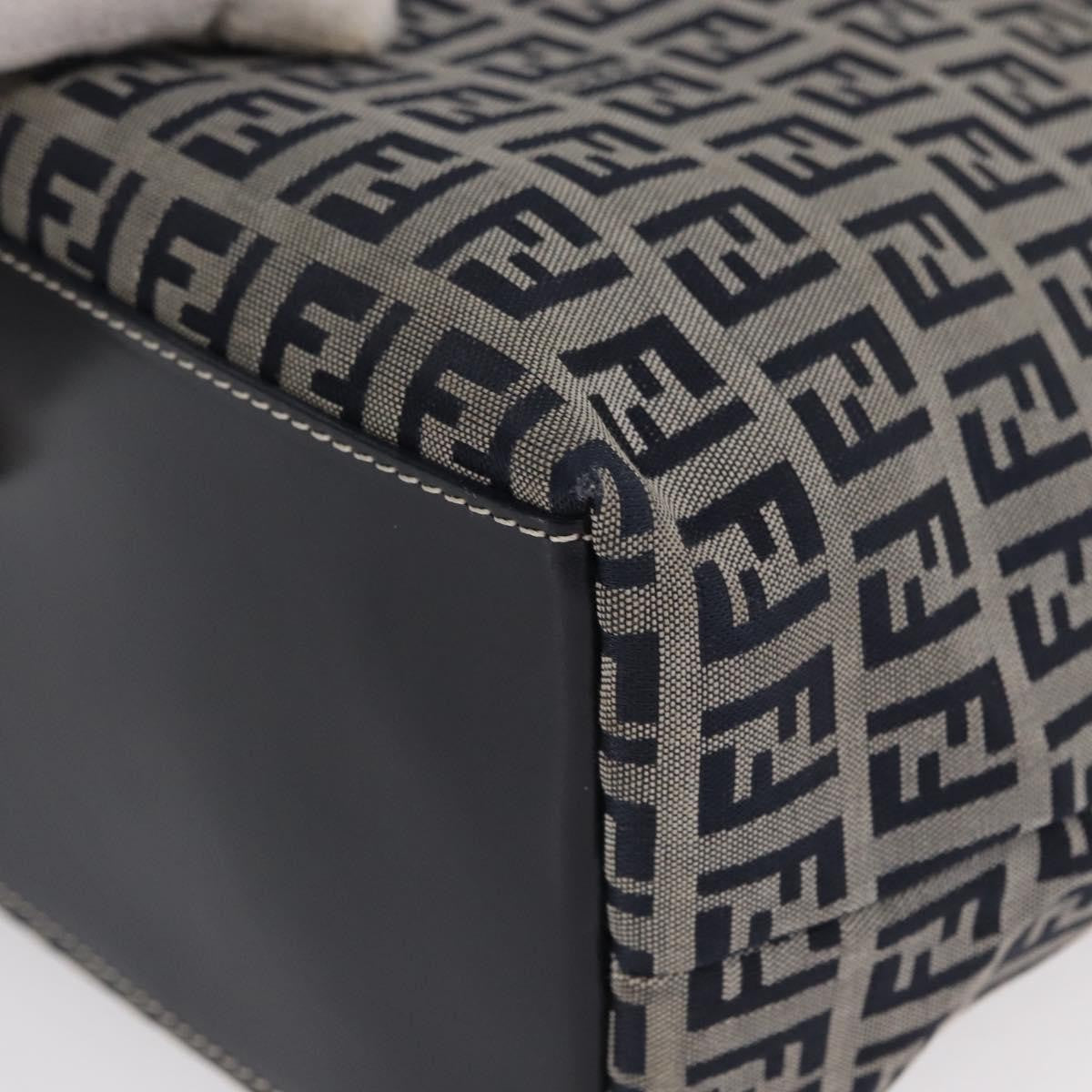 Fendi Shopping Tote Zucchino Canvas Navy Canvas Tote Bag Bag