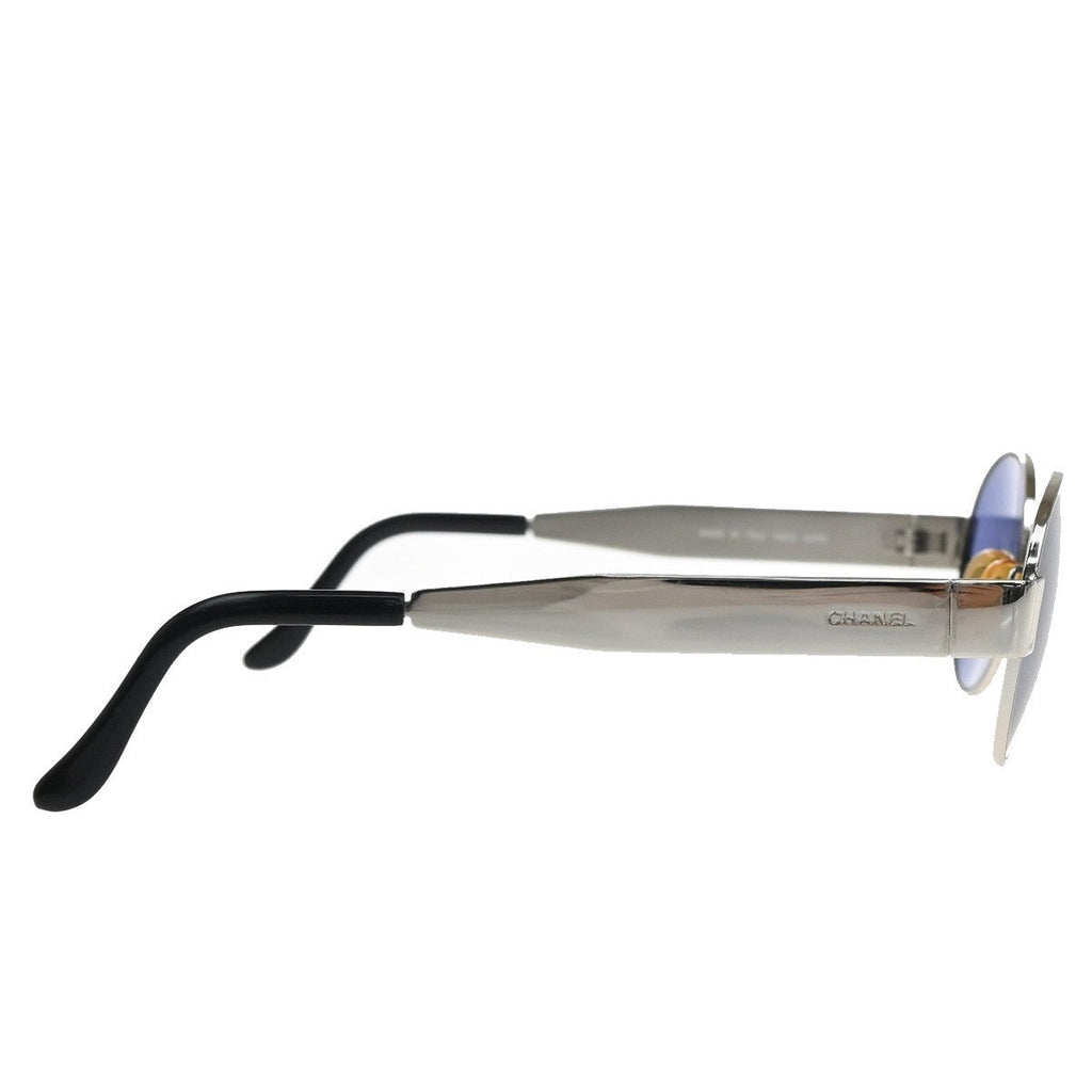 Chanel Chanel Logo Sunglasses Eye Wear Plastic Blue Metal Sunglasse Accessory