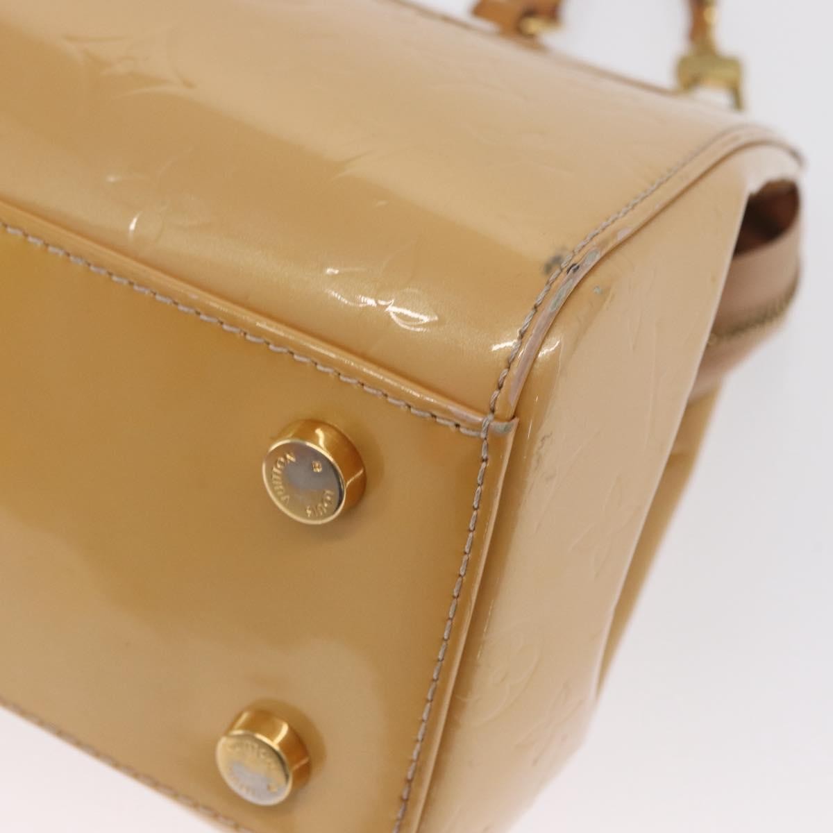 Louis Vuitton Blair Monogram Vernis Beige Patent_Leather Handbag