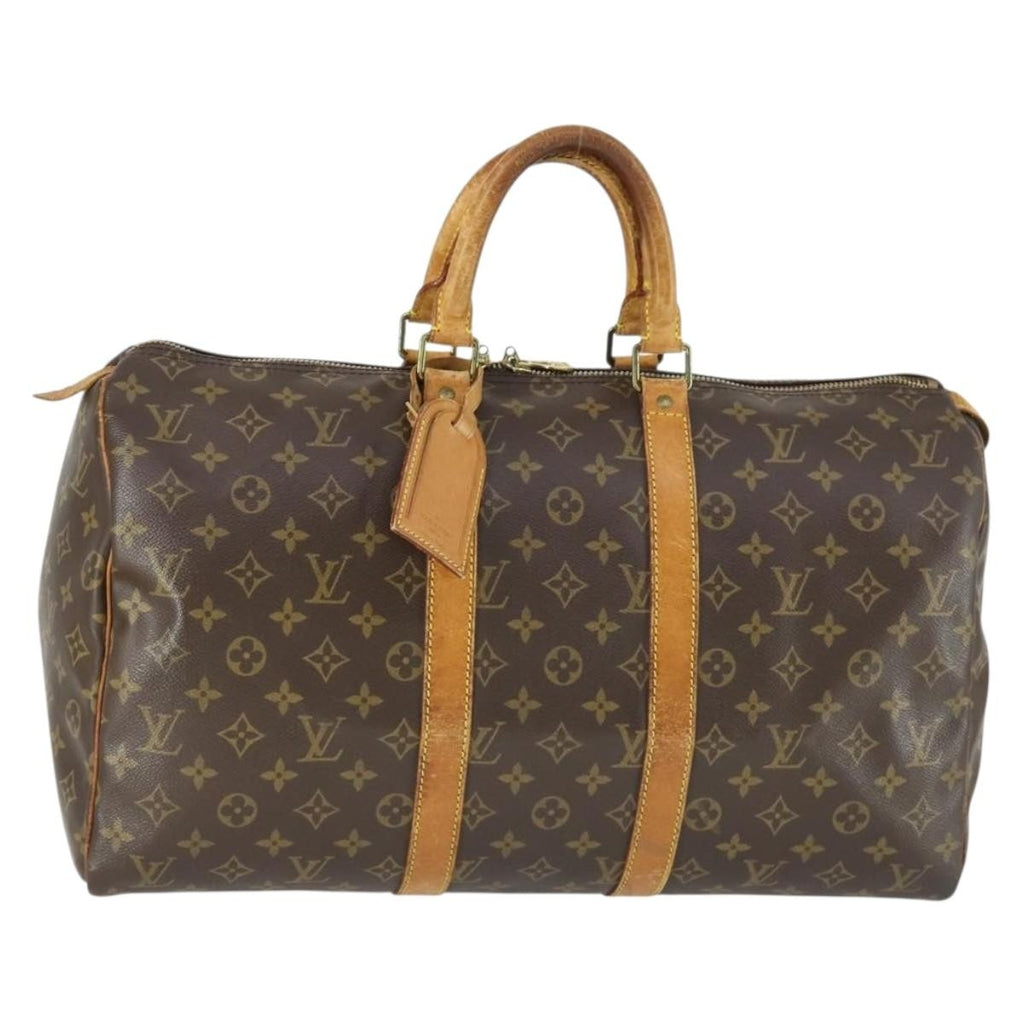 Louis Vuitton Keepall Bag Monogram Canvas Brown Canvas Travel Bag