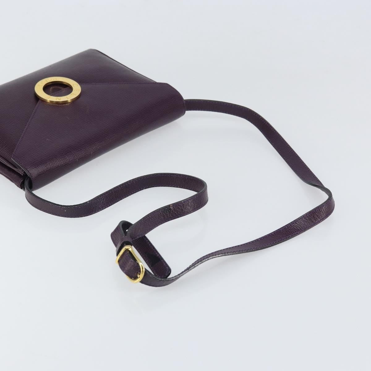 Celine Circle Logo Shoulder Bag Leather Purple Leather Shoulder Bag Bag