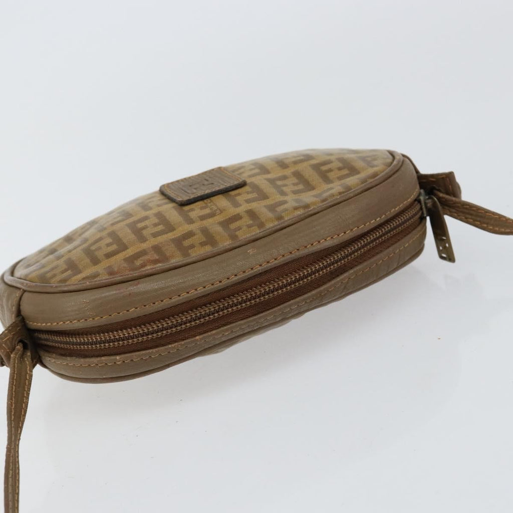 Fendi Zucchino Canvas Beige Canvas Shoulder Bag Bag