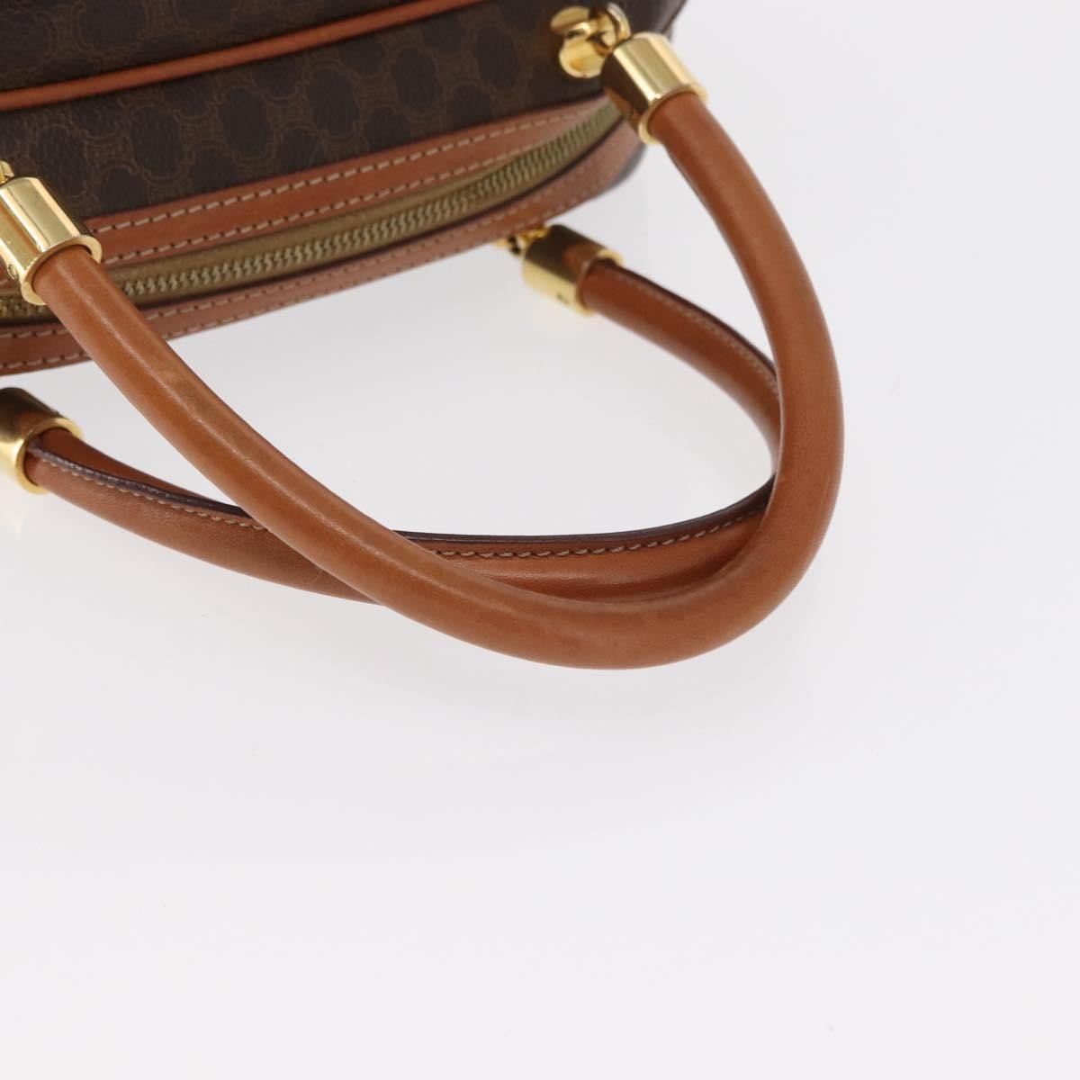 Celine Vintage Macadam Handbag Canvas And Leather Brown Canvas Handbag