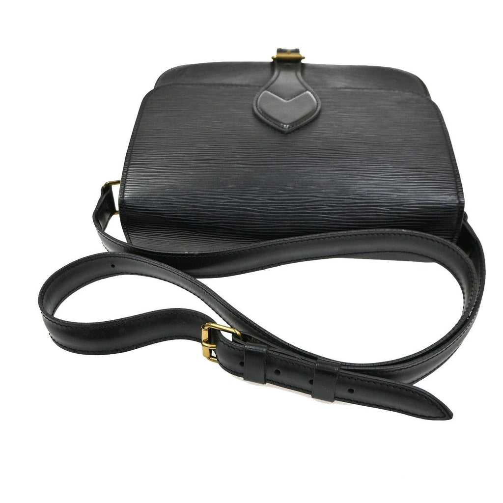 Louis Vuitton Cartouchiere Handbag Epi Leather Black Leather Shoulder Bag