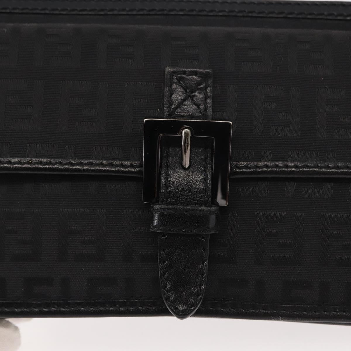 Fendi Ff Logo Pouch Canvas Black Canvas Clutche & Pouche Bag