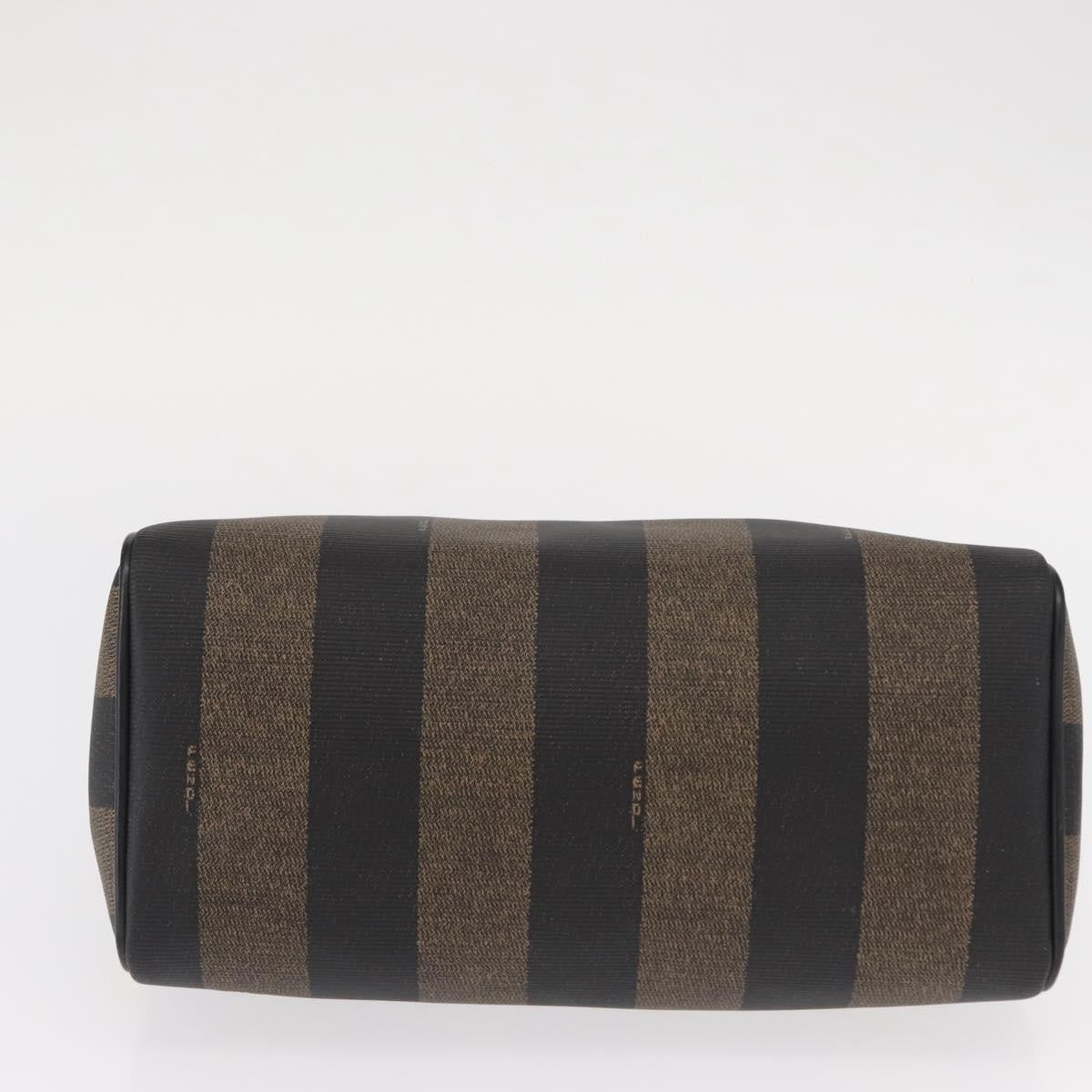 Fendi Vintage Pequin Convertible Boston Bag Coated Canvas Brown Canvas Travel Bag Bag