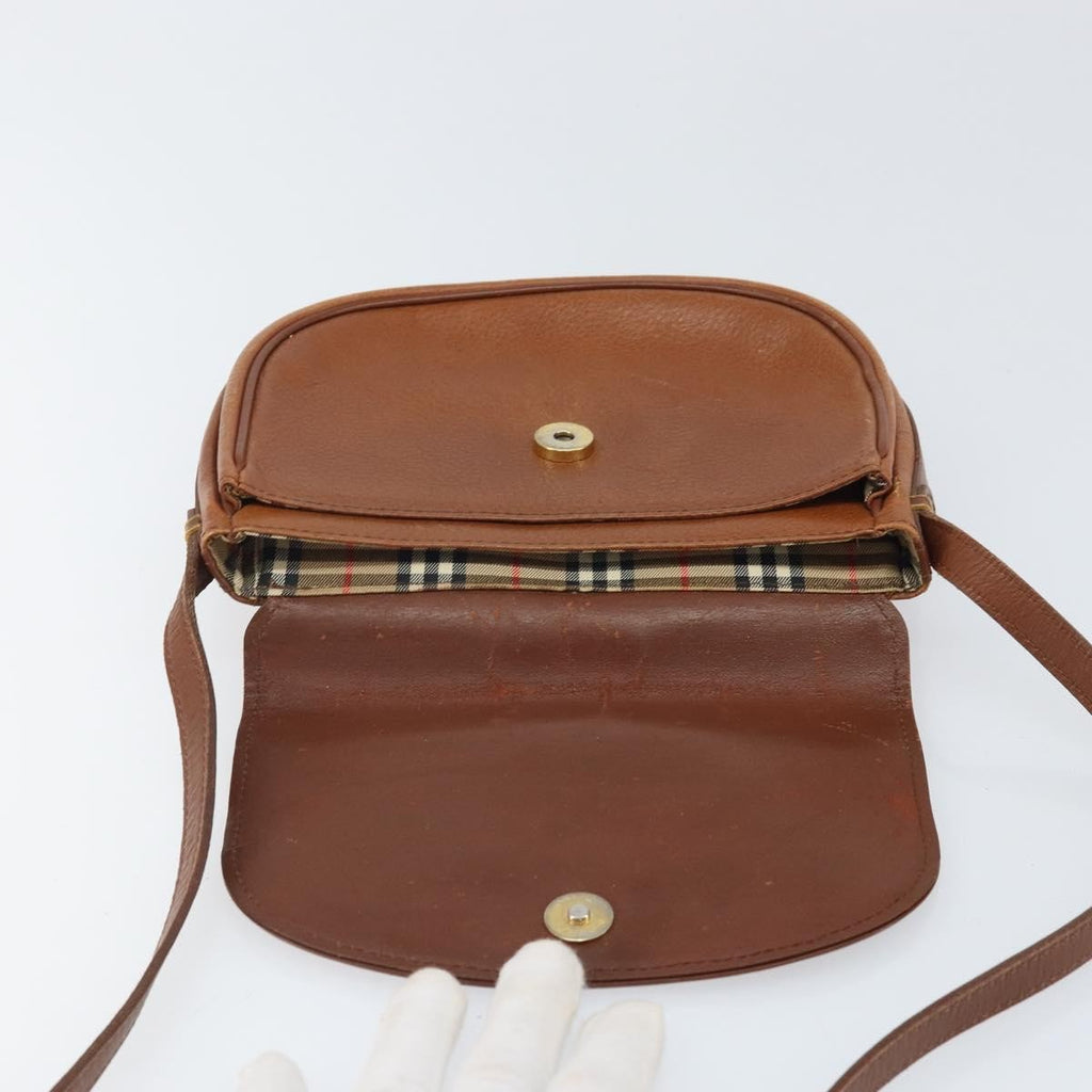 Burberry Vintage Shoulder Bag Leather Brown Leather Shoulder Bag