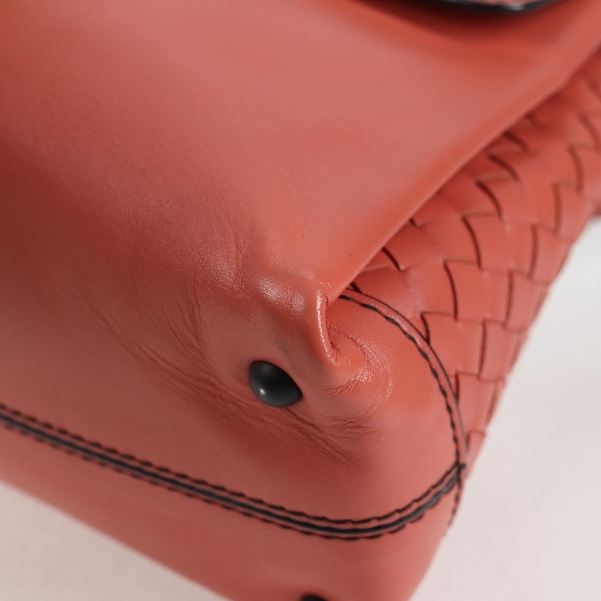 Bottega Veneta Piazza Top Handle Bag Leather With Intrecciato Detail Pink Leather Handbag