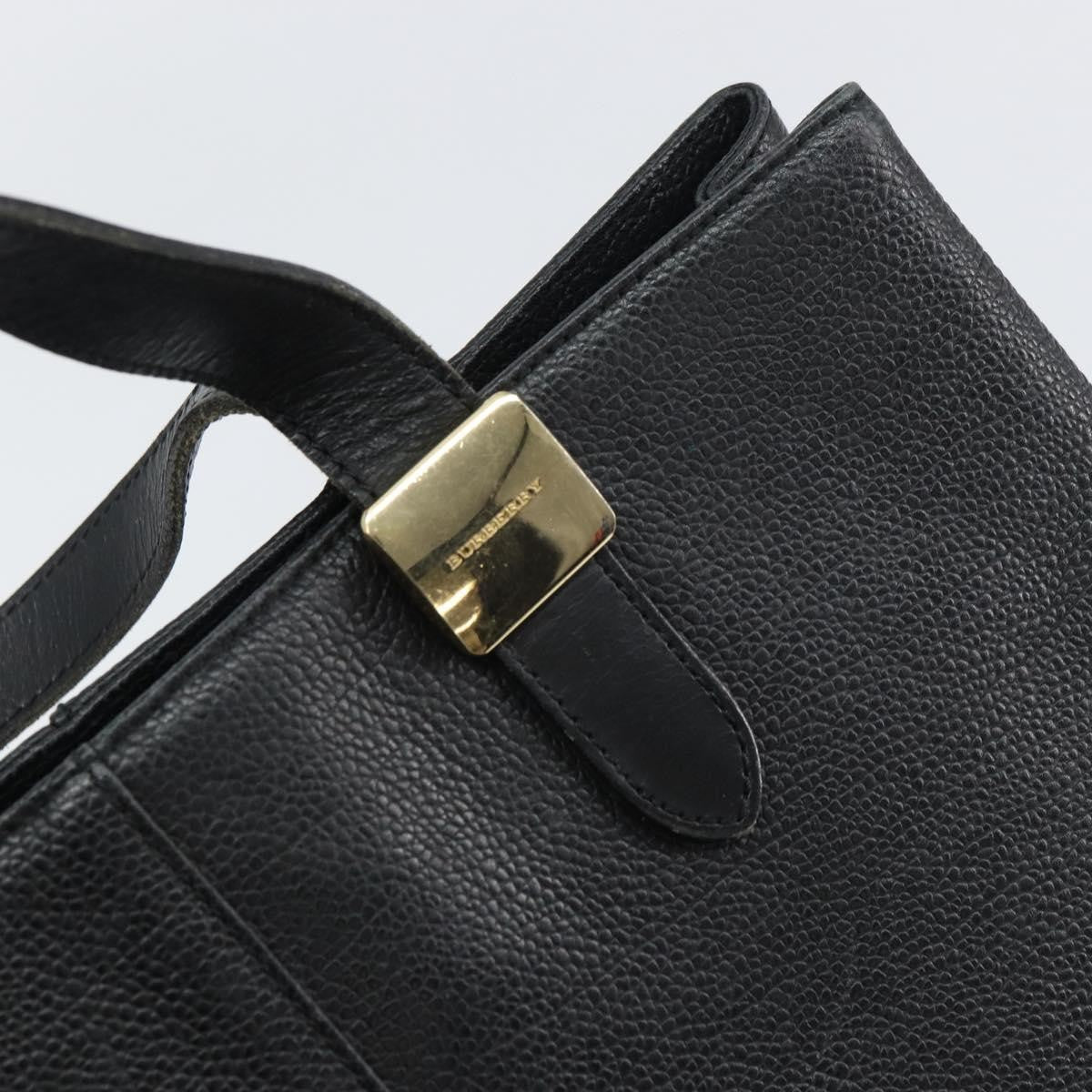 Burberry Vintage Handbag Leather Black Leather Handbag