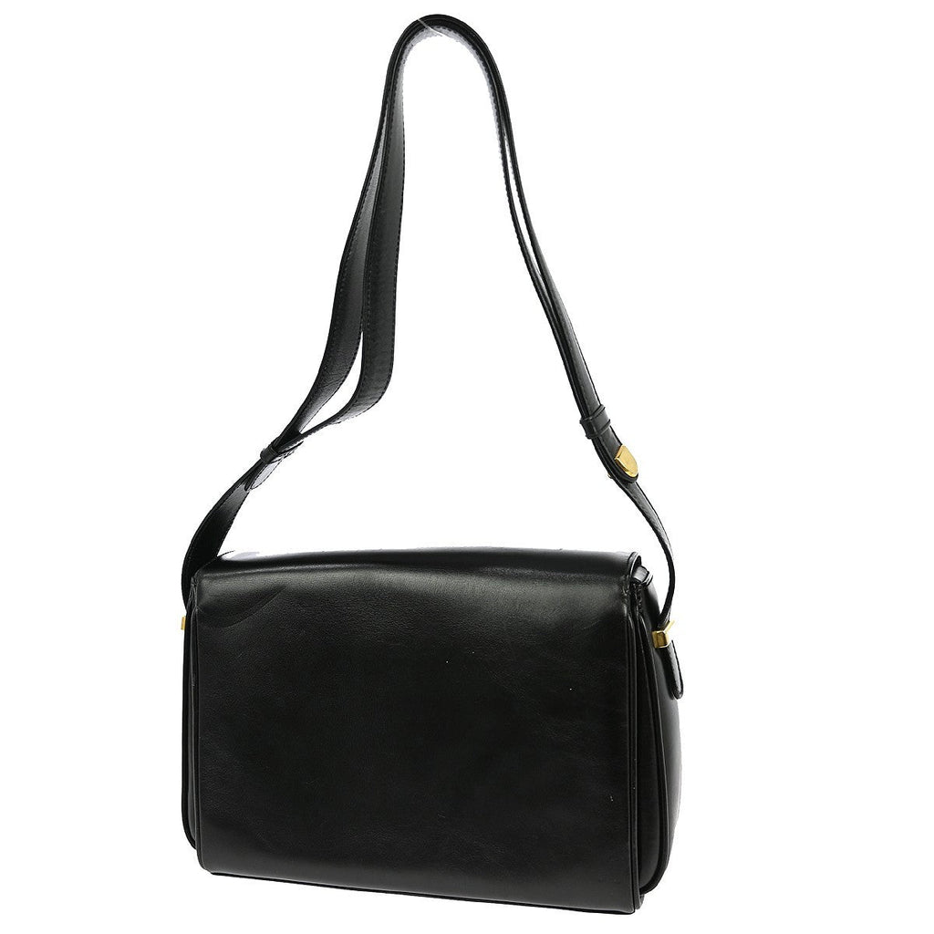 Celine Vintage Shoulder Bag Leather Black Leather Shoulder Bag Bag
