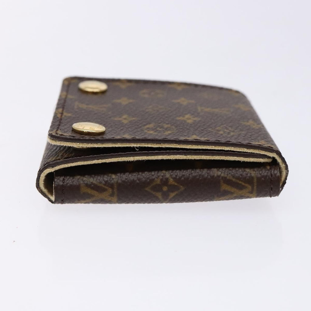 Louis Vuitton Case Jewelry Box Canvas Brown Canvas Wallets Accessory