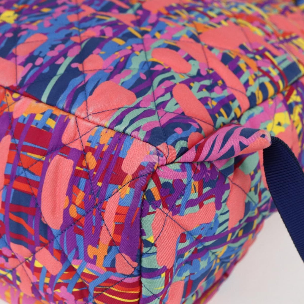 Chanel Cc Pocket Backpack Quilted Printed Foulard Multicolour Nylon Backpack Bag