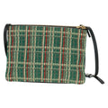 Celine Trio Crossbody Bag Tweed Green Tweed Shoulder Bag Bag