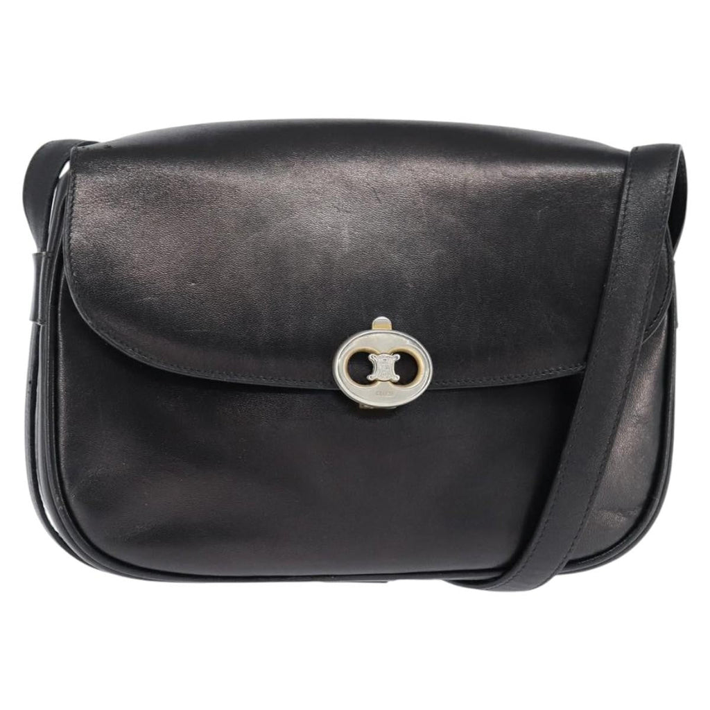 Celine Shoulder Bag Leather Black Leather Shoulder Bag Bag