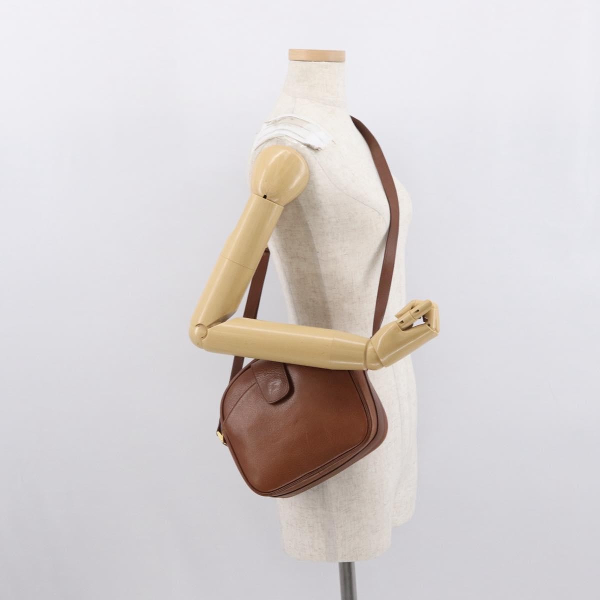 Burberry Vintage Shoulder Bag Leather Brown Leather Shoulder Bag