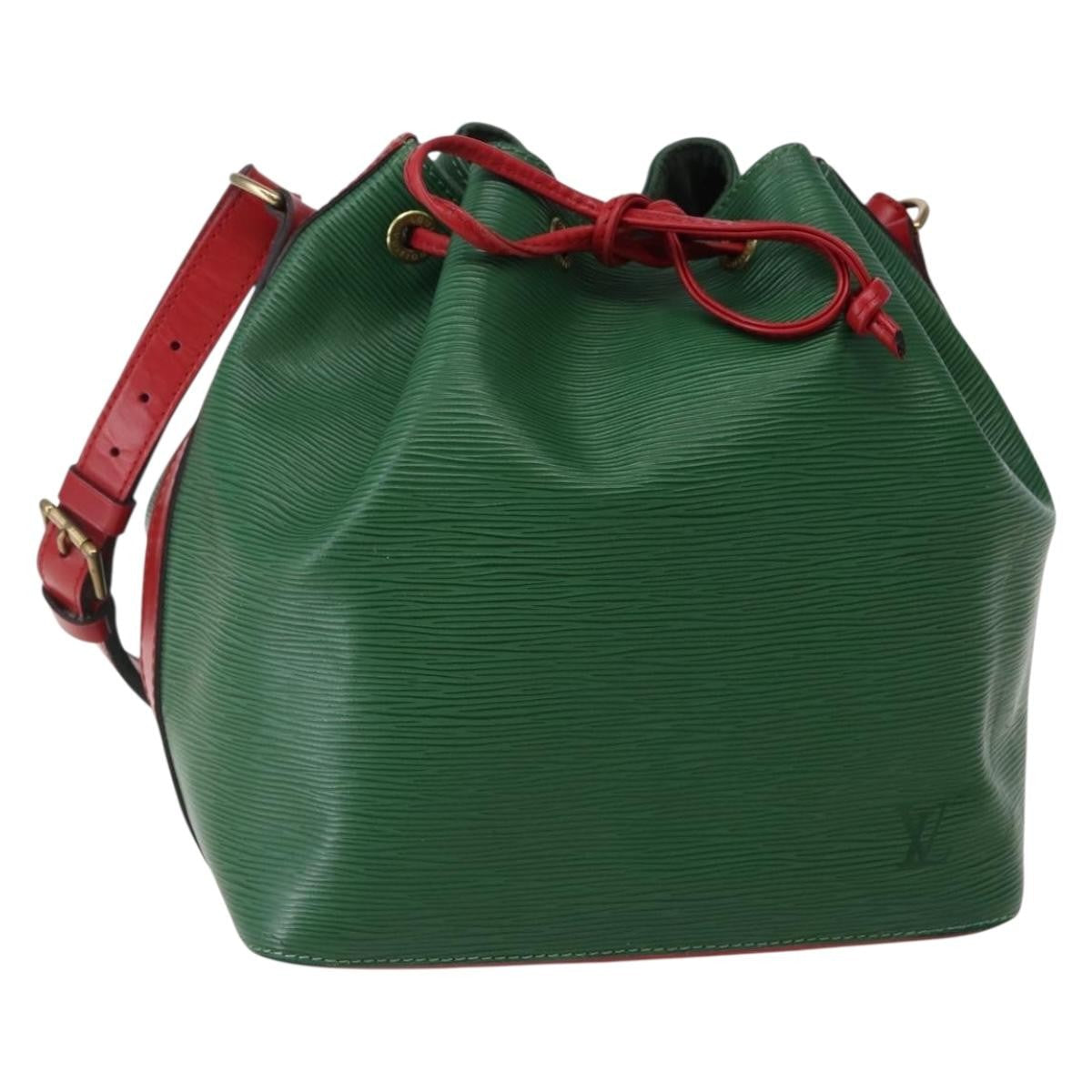 Louis Vuitton Bicolor Petit Noe Handbag Epi Leather Green Leather Shoulder Bag