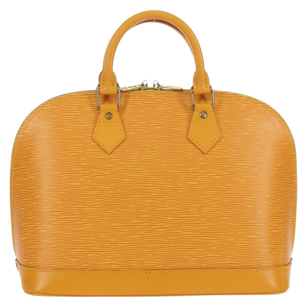 Louis Vuitton Alma Handbag Epi Leather Yellow Leather Handbag