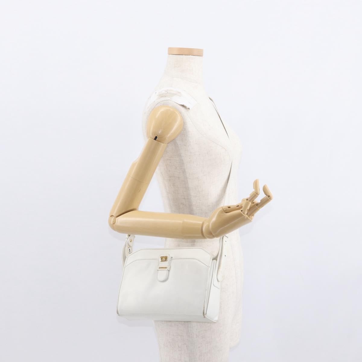 Celine Vintage Shoulder Bag Leather White Leather Shoulder Bag Bag