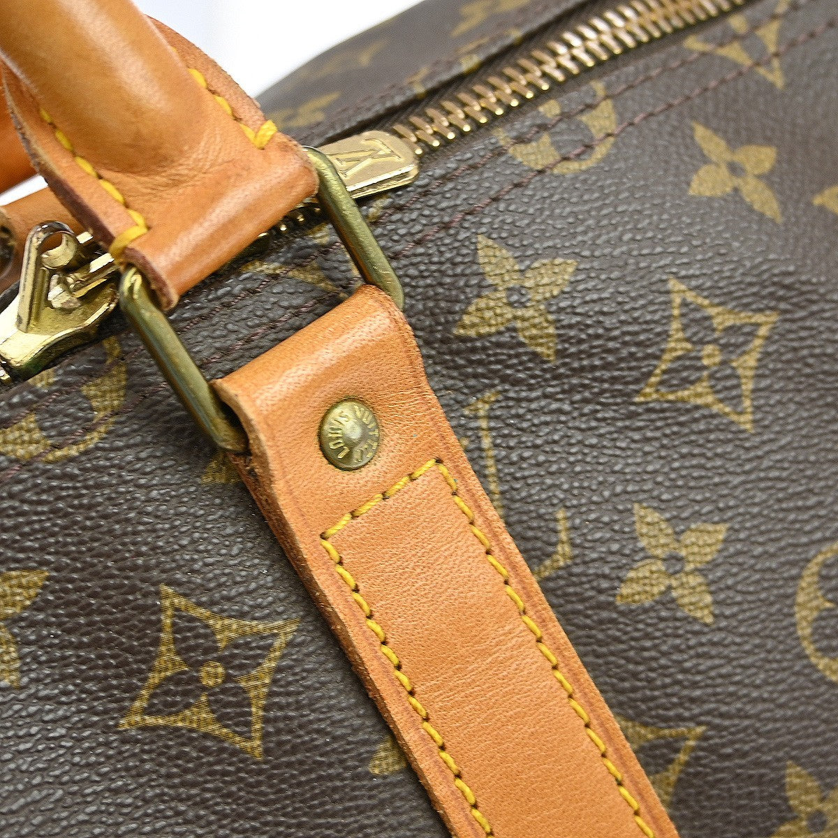 Louis Vuitton Keepall Bag Monogram Canvas Brown Canvas Travel Bag