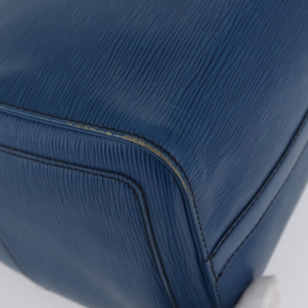 Louis Vuitton Speedy Handbag Epi Leather Blue Leather Handbag