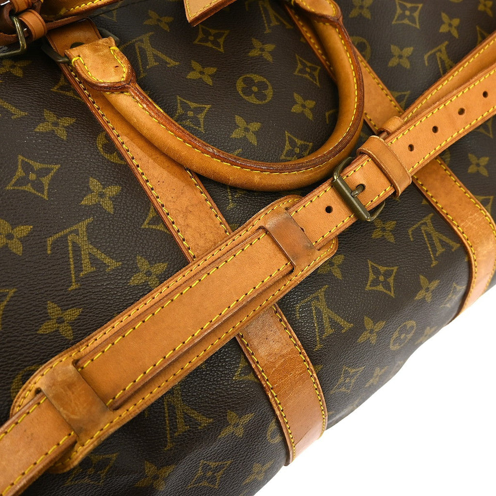 Louis Vuitton Keepall Bandouliere Bag Monogram Canvas Brown Canvas Travel Bag
