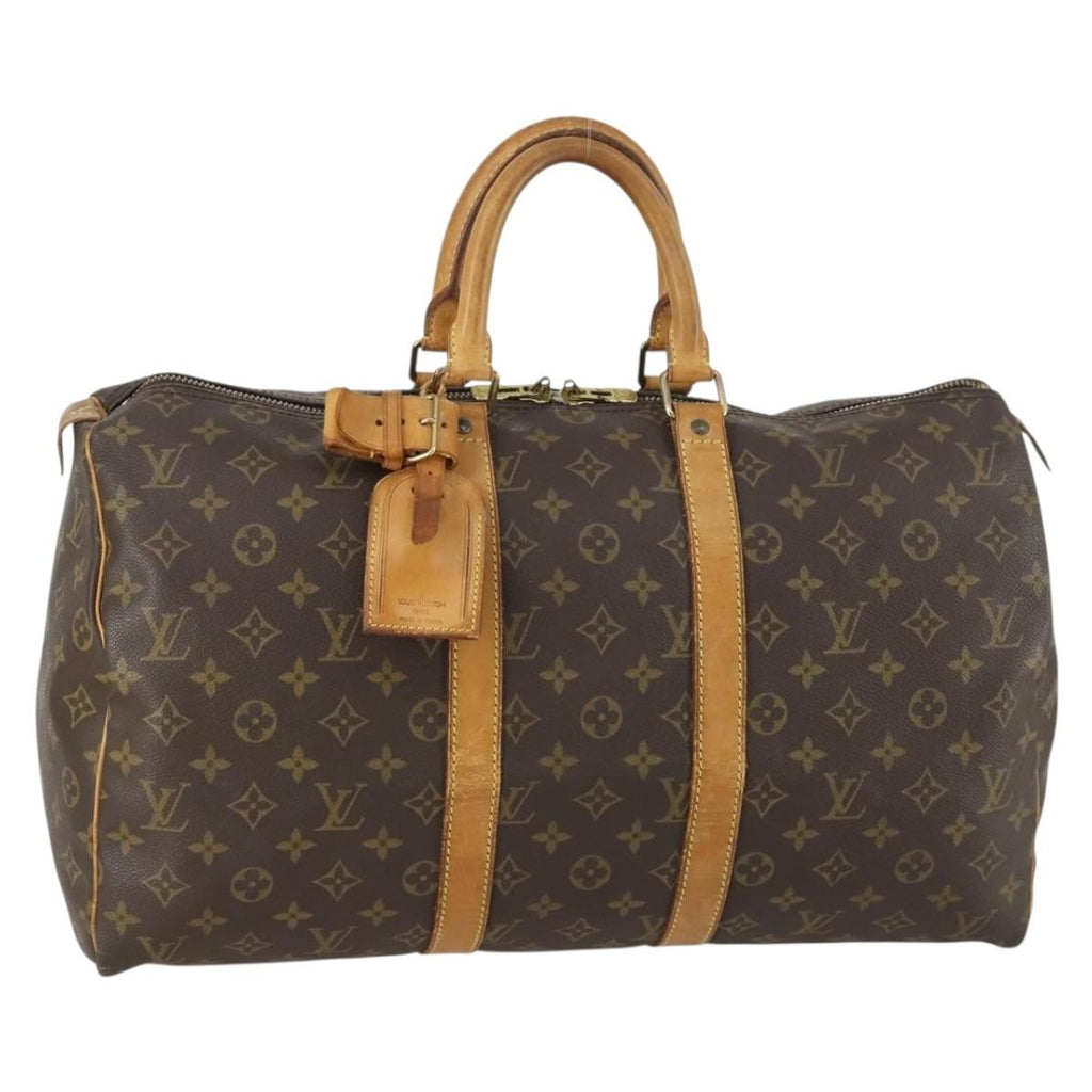 Louis Vuitton Keepall Bag Monogram Canvas Brown Canvas Travel Bag