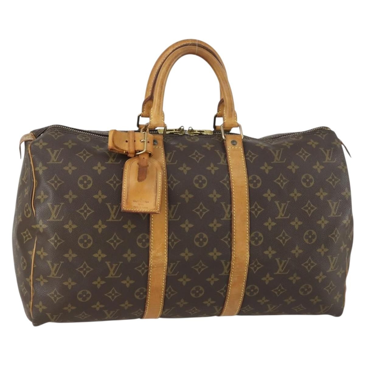 Louis Vuitton Keepall Bag Monogram Canvas Brown Canvas Travel Bag