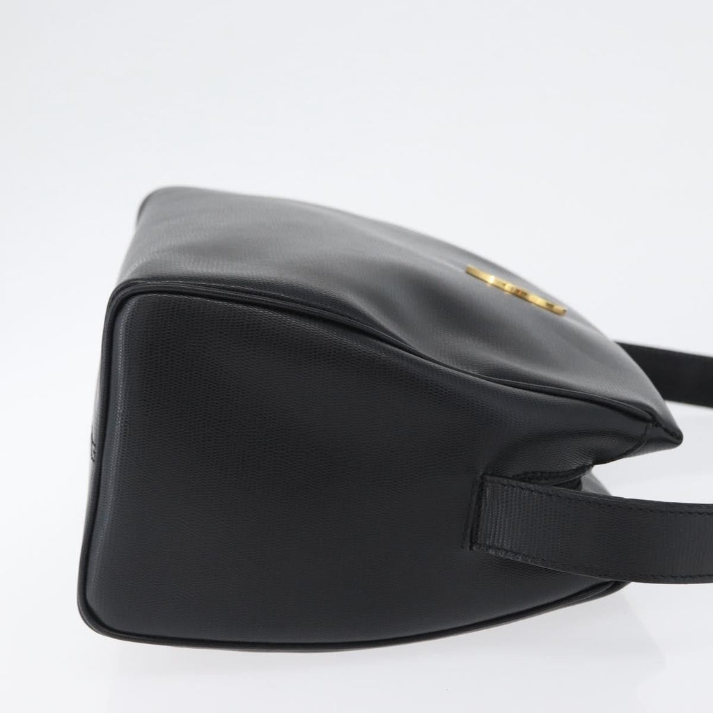 Celine Circle Logo Shoulder Bag Leather Black Leather Shoulder Bag Bag