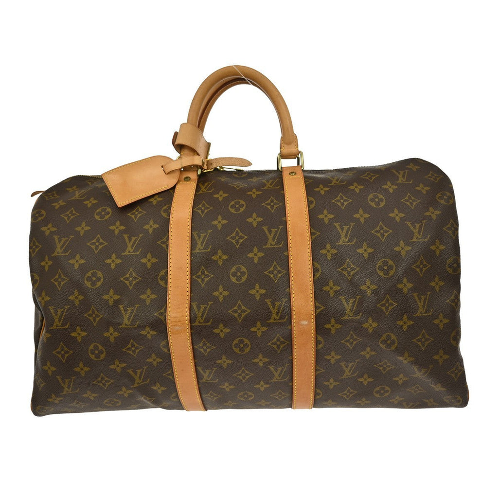 Louis Vuitton Keepall Bag Monogram Canvas Brown Canvas Travel Bag