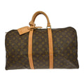 Louis Vuitton Keepall Bag Monogram Canvas Brown Canvas Travel Bag