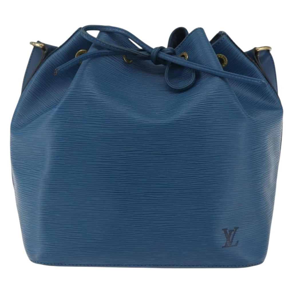 Louis Vuitton Petit Noe Handbag Epi Leather Blue Leather Shoulder Bag