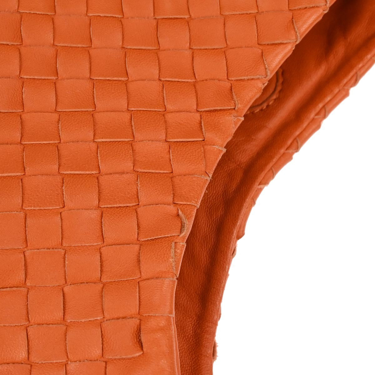 Bottega Veneta Campana Hobo Intrecciato Nappa Orange Leather Tote Bag Bag