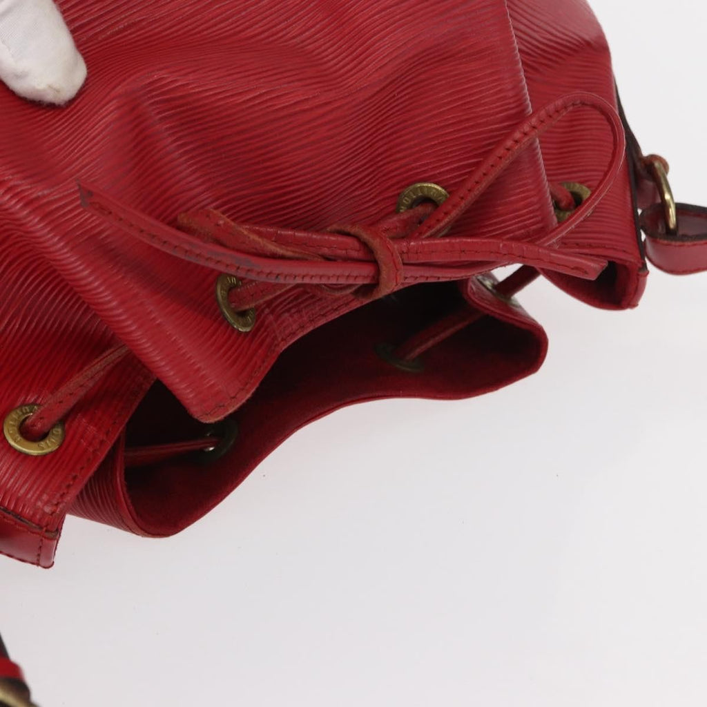 Louis Vuitton Petit Noe Handbag Epi Leather Red Leather Shoulder Bag