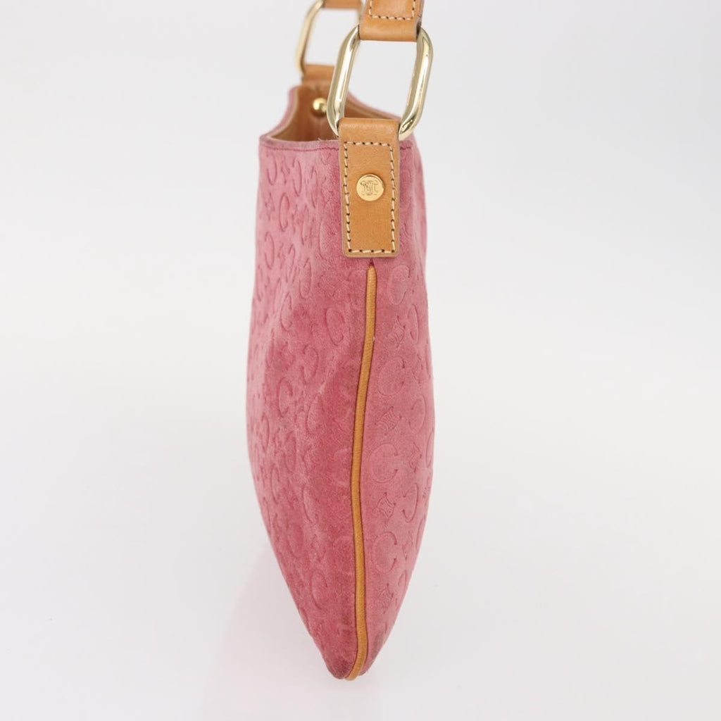 Celine C Macadam Shoulder Bag Suede Pink Suede Shoulder Bag Bag