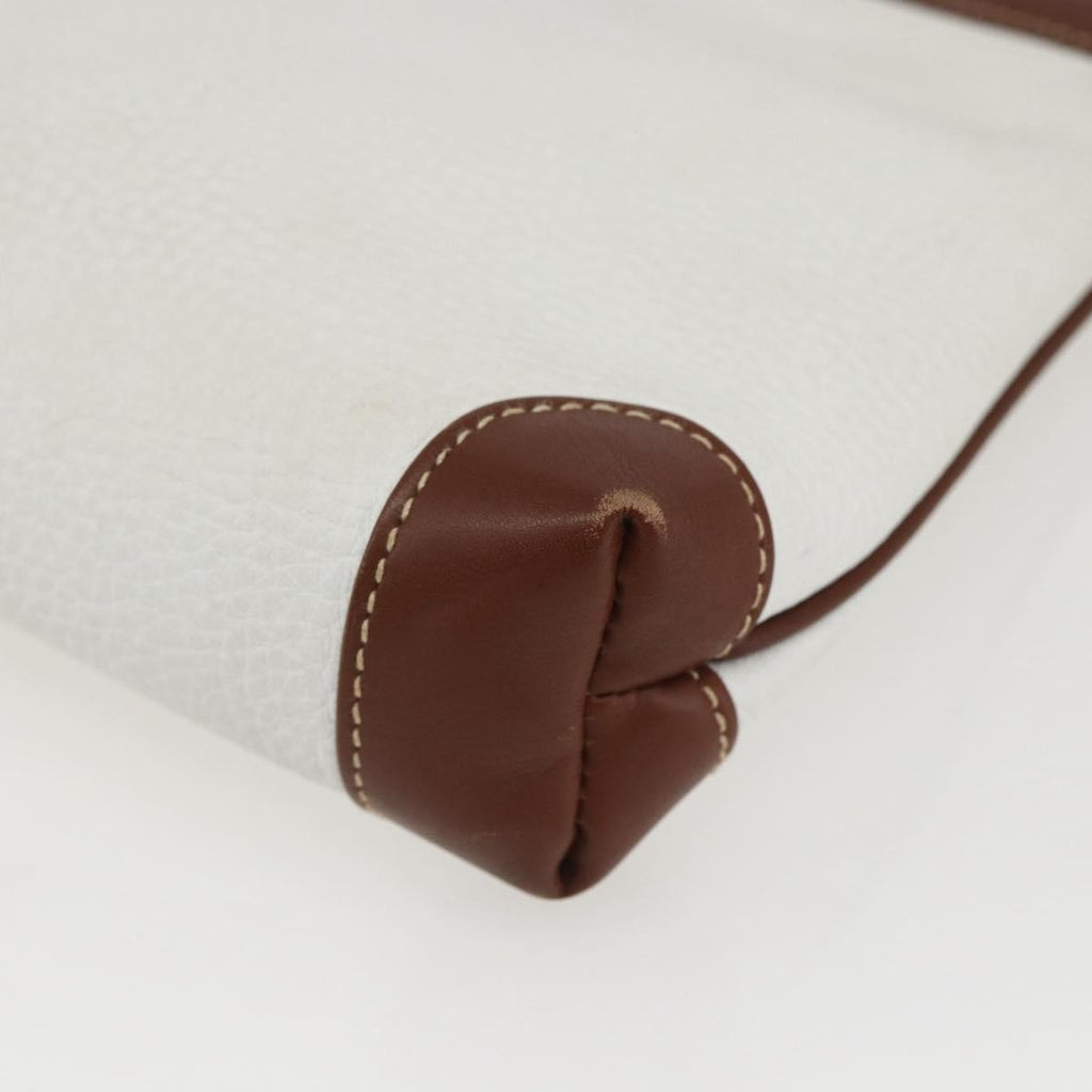 Gucci Vintage Shoulder Bag Leather White Leather Shoulder Bag Bag (Pre-Owned)