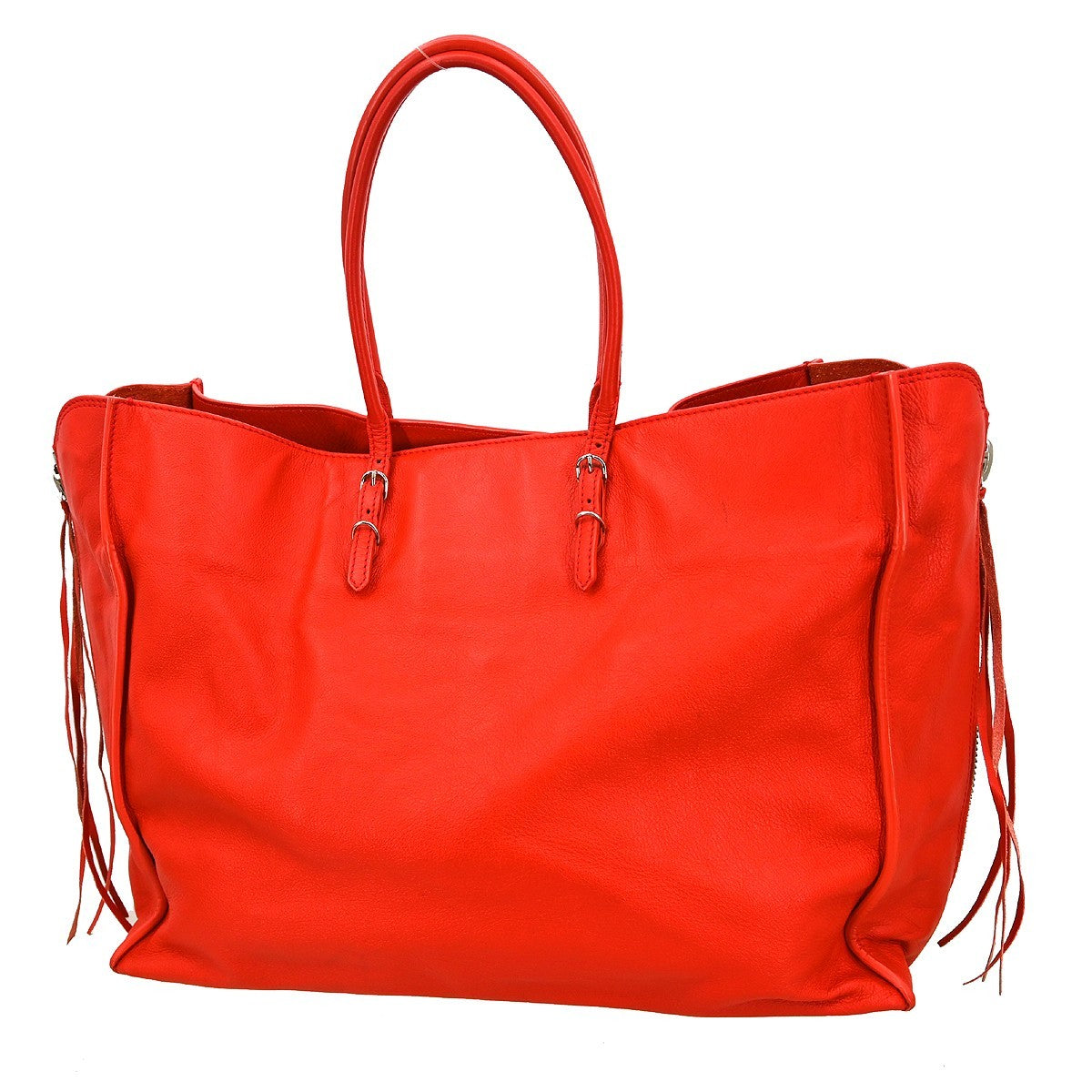Balenciaga City Classic Studs Highlight Bag Leather Red Leather Tote Bag