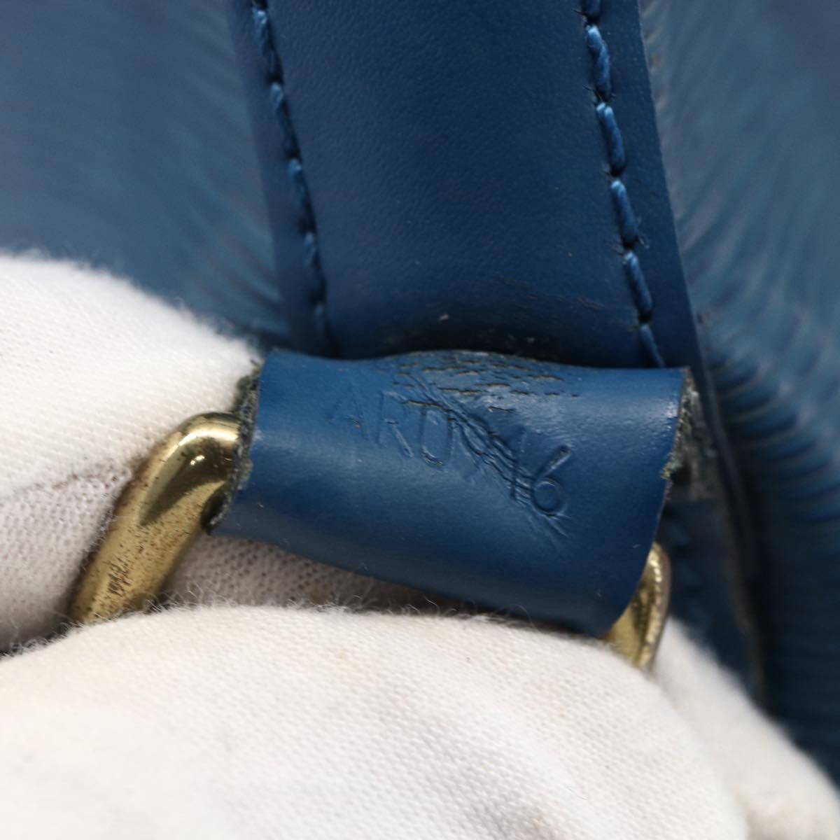 Louis Vuitton Petit Noe Handbag Epi Leather Blue Leather Shoulder Bag