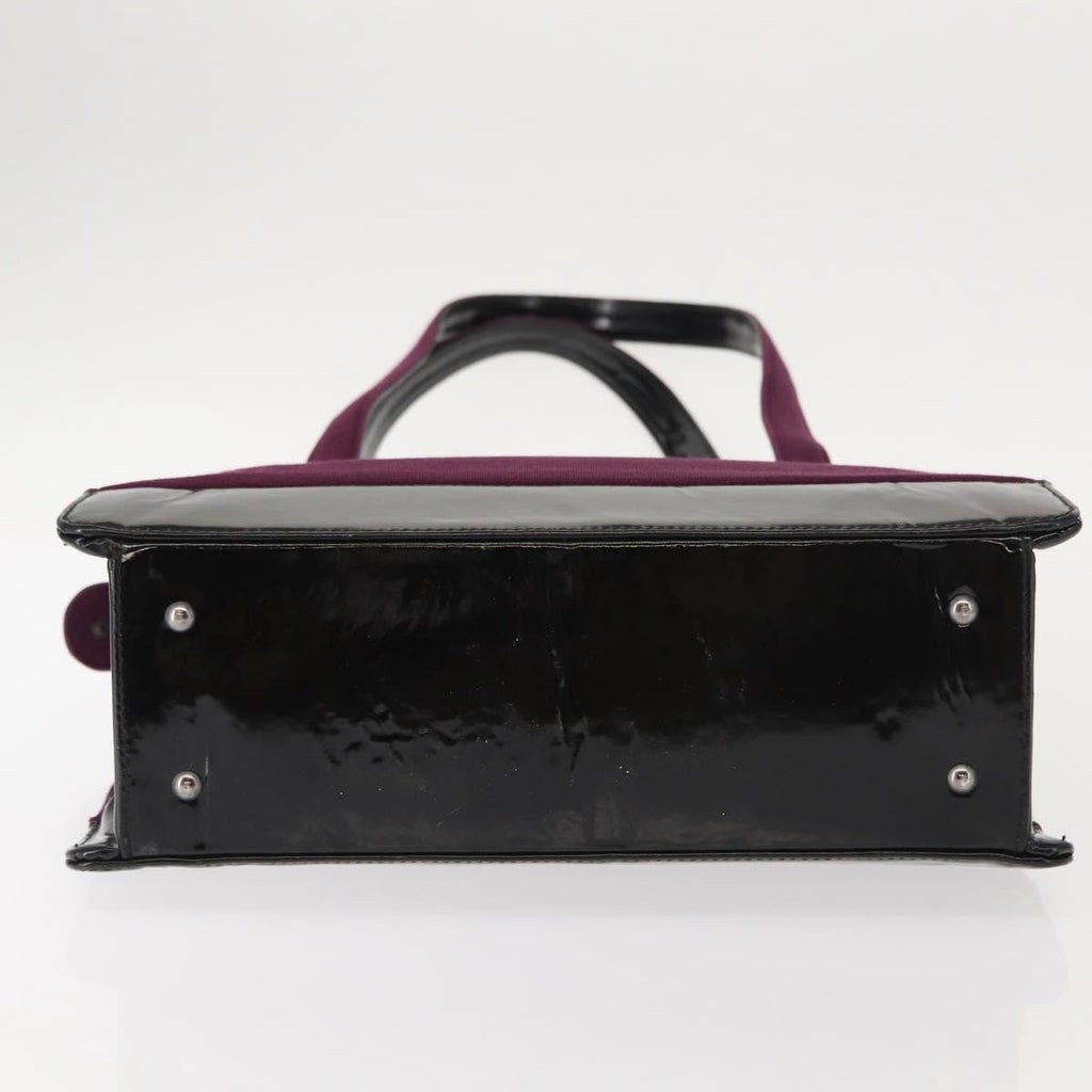 Chanel Vintage Logo Tote Cotton Purple Cotton Tote Bag Bag